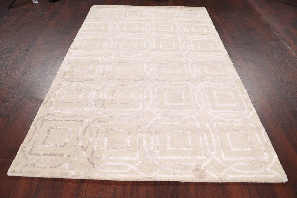 Modern Trellis Oriental Area Rug 5x8