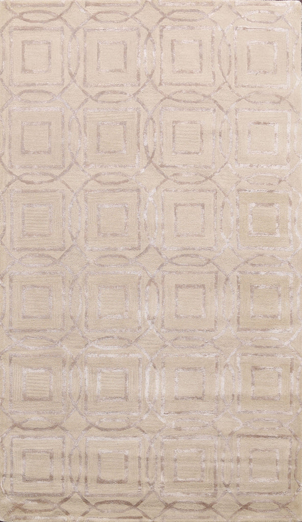 Modern Trellis Oriental Area Rug 5x8