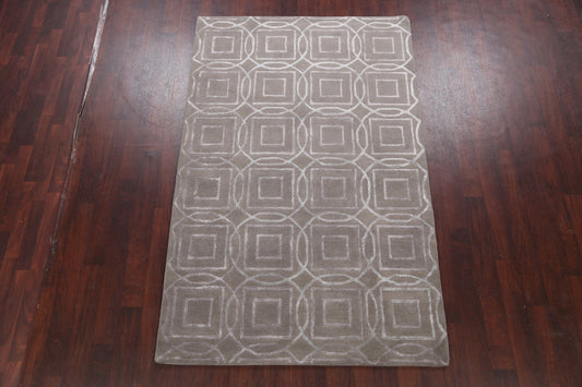 Modern Trellis Oriental Area Rug 5x8