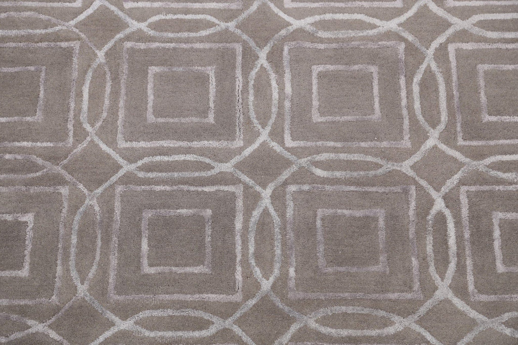 Modern Trellis Oriental Area Rug 5x8