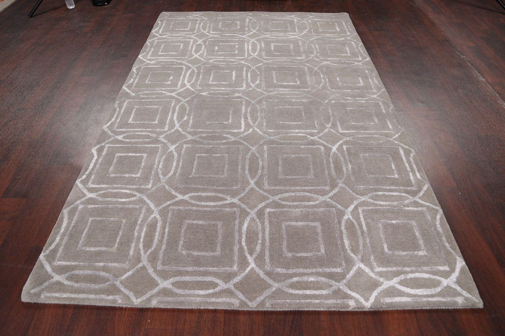 Modern Trellis Oriental Area Rug 5x8