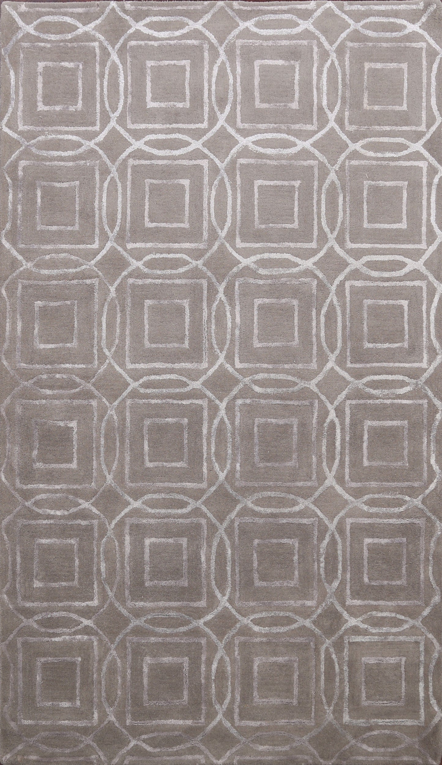 Modern Trellis Oriental Area Rug 5x8