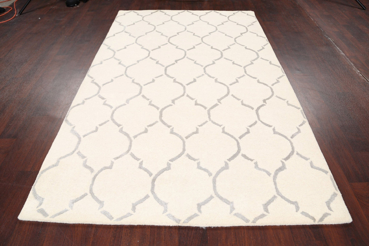 Modern Trellis Oriental Area Rug 5x8