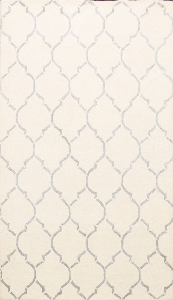 Modern Trellis Oriental Area Rug 5x8