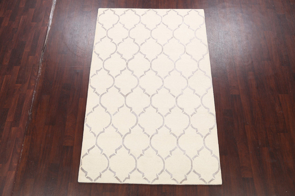 Modern Trellis Oriental Area Rug 5x8