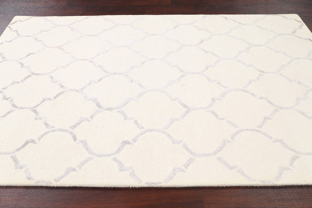 Modern Trellis Oriental Area Rug 5x8