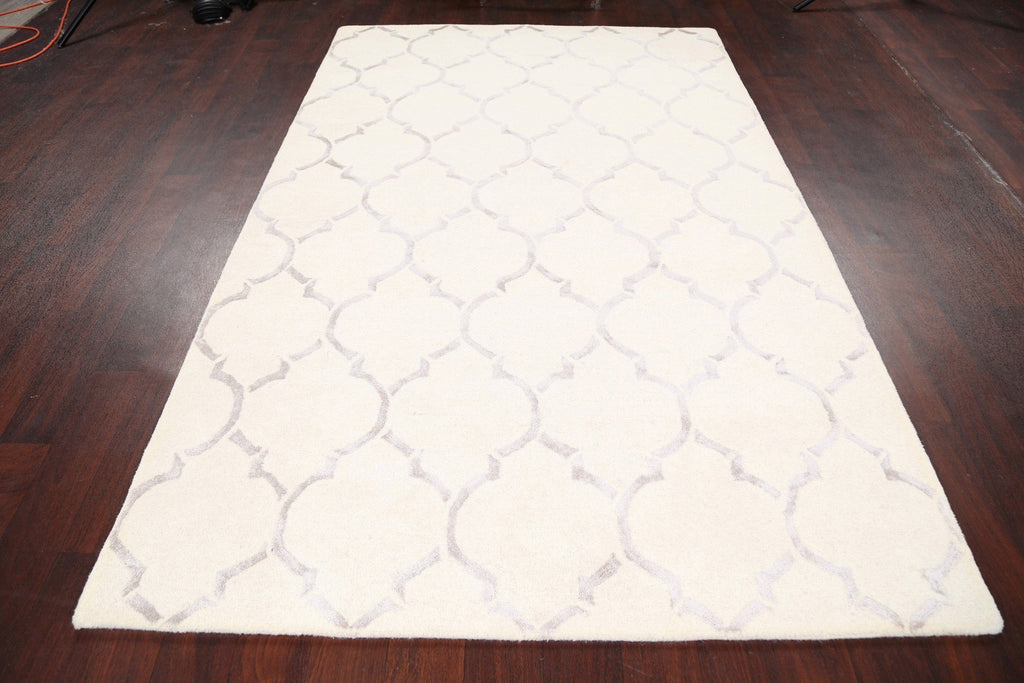 Modern Trellis Oriental Area Rug 5x8