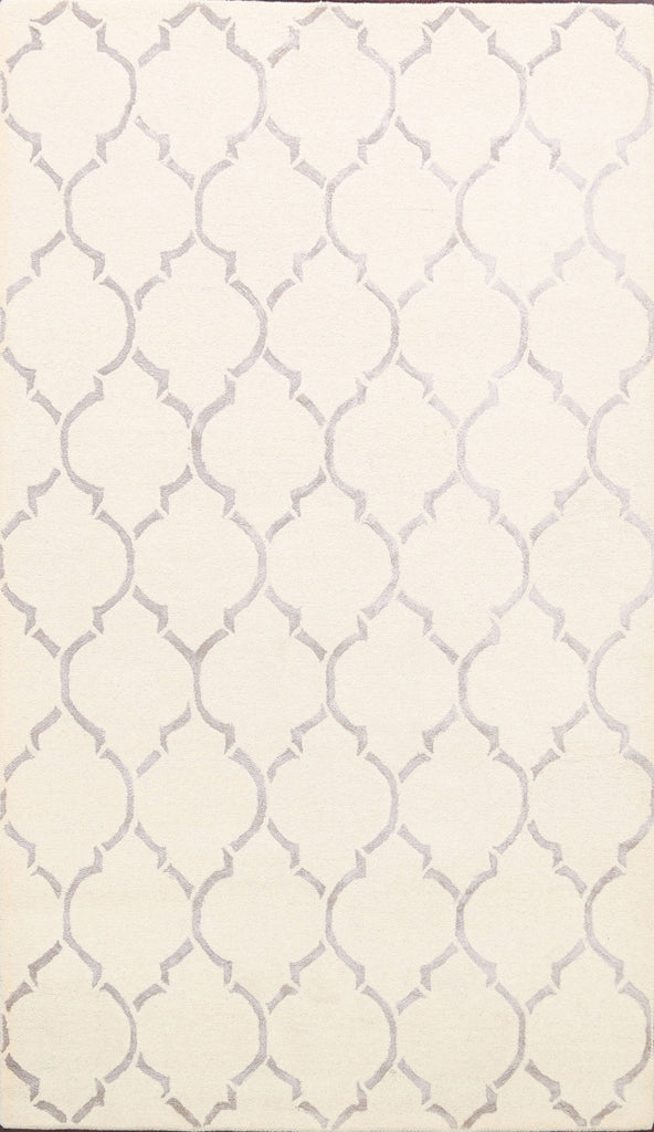 Modern Trellis Oriental Area Rug 5x8