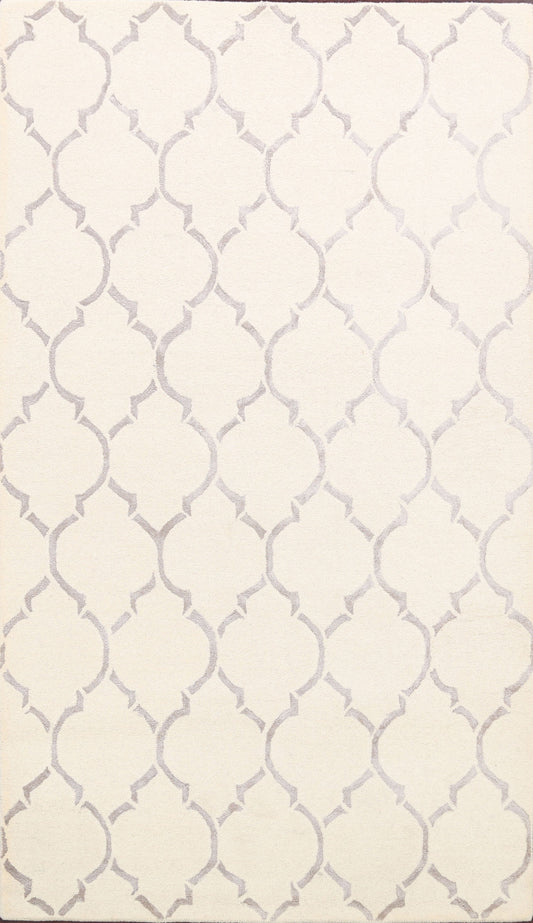 Modern Trellis Oriental Area Rug 5x8