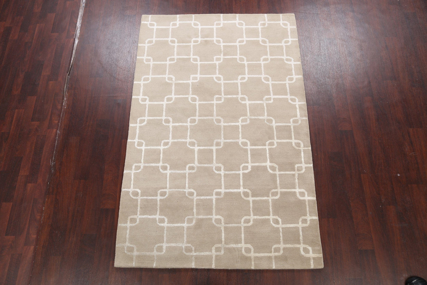 Modern Trellis Oriental Area Rug 5x8