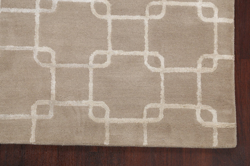 Modern Trellis Oriental Area Rug 5x8