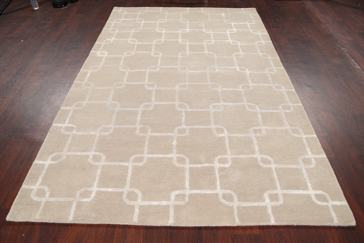 Modern Trellis Oriental Area Rug 5x8