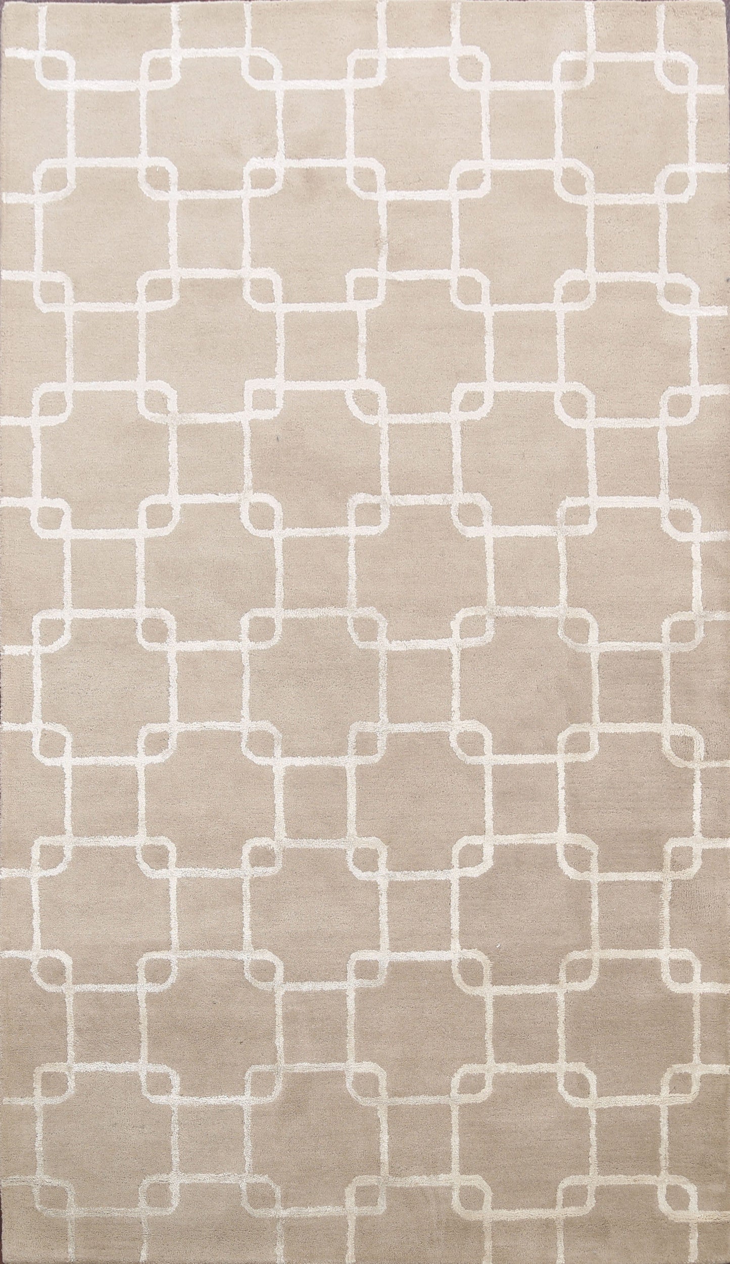 Modern Trellis Oriental Area Rug 5x8