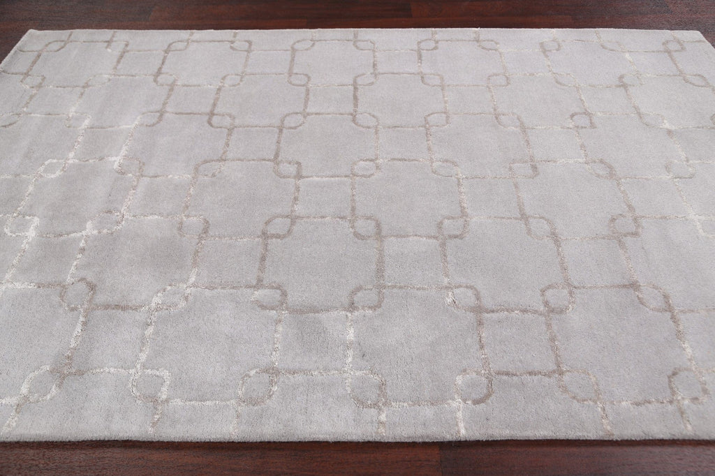 Modern Trellis Oriental Area Rug 5x8