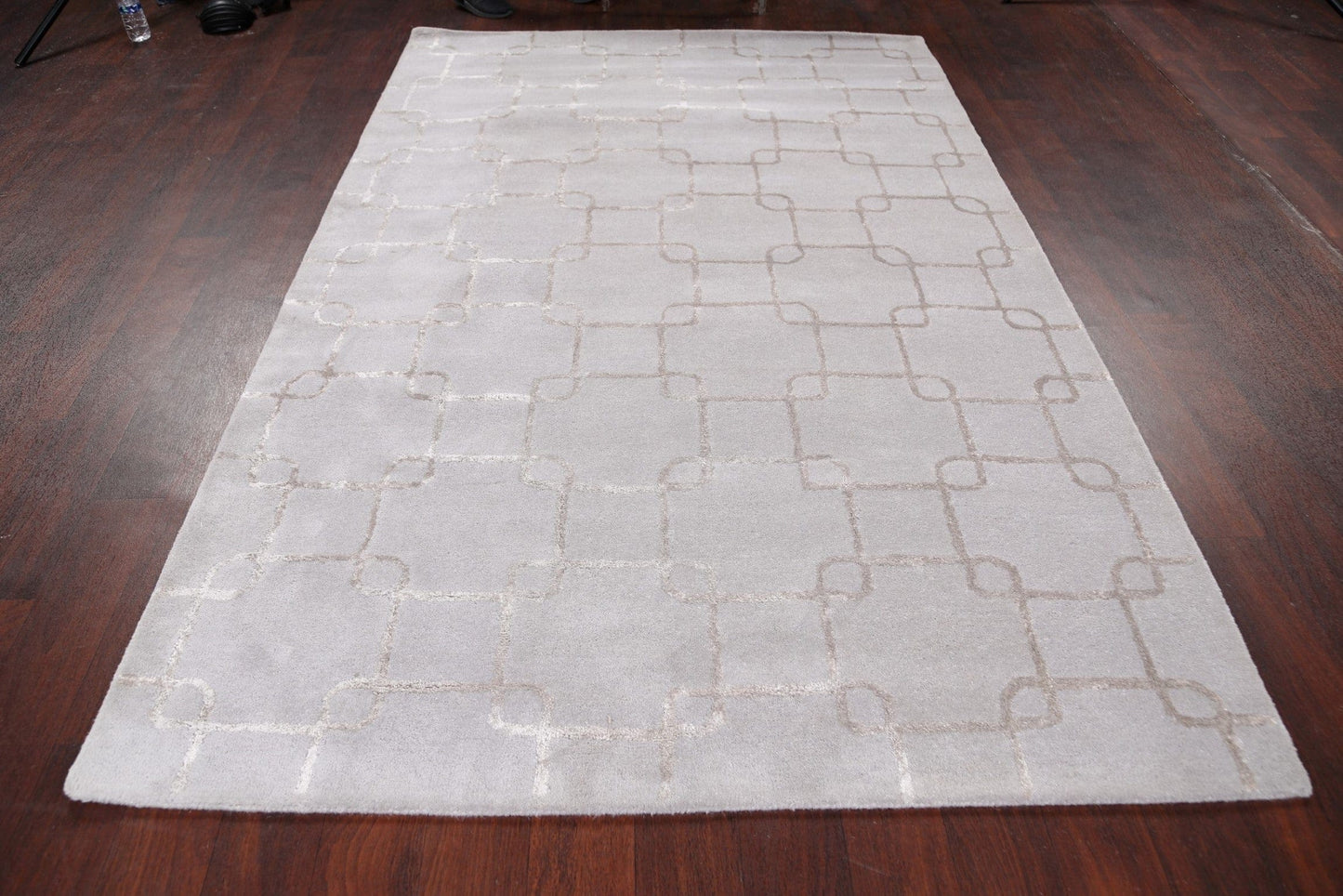 Modern Trellis Oriental Area Rug 5x8