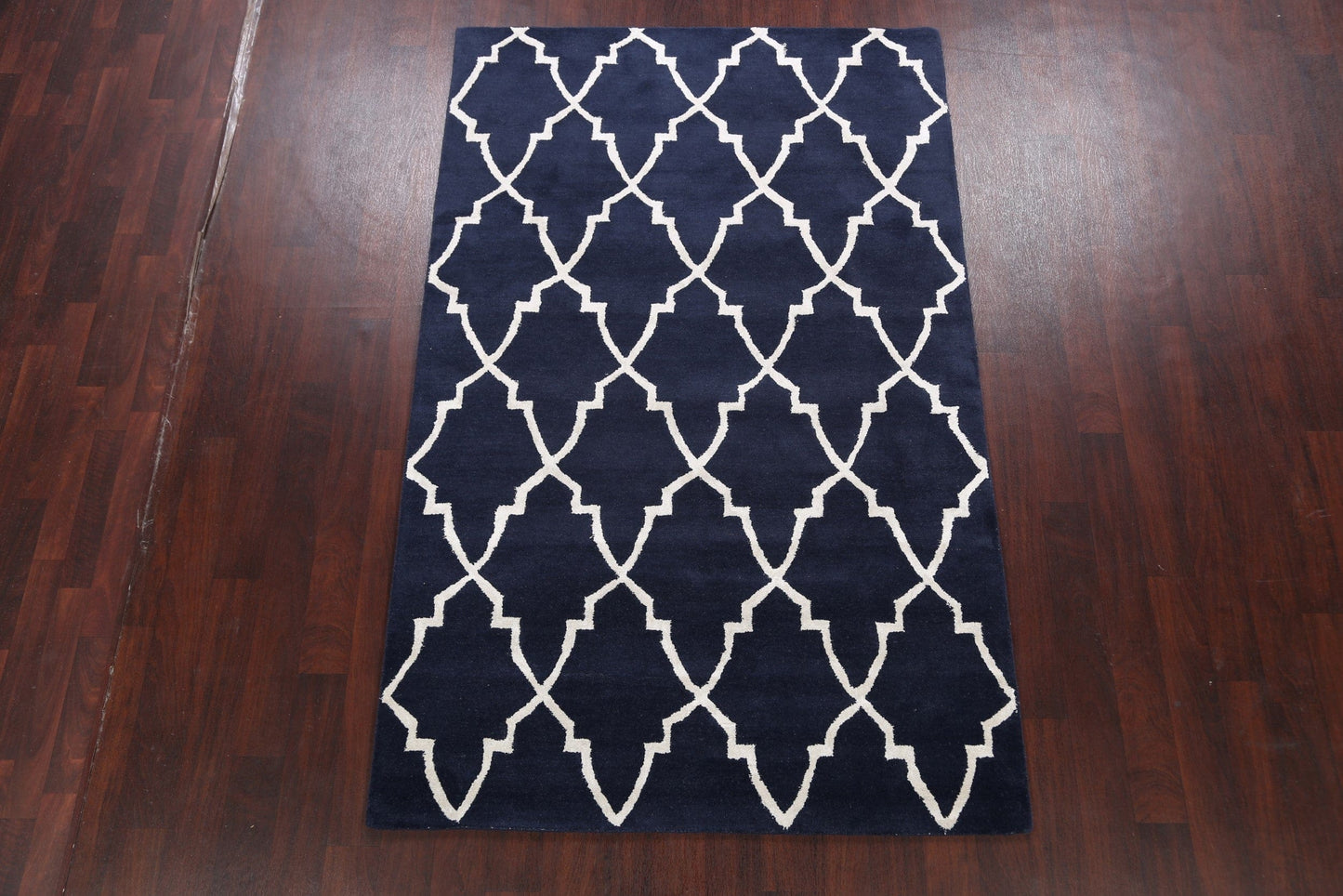 Modern Trellis Oriental Area Rug 5x8