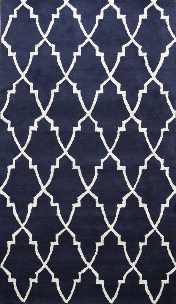 Modern Trellis Oriental Area Rug 5x8