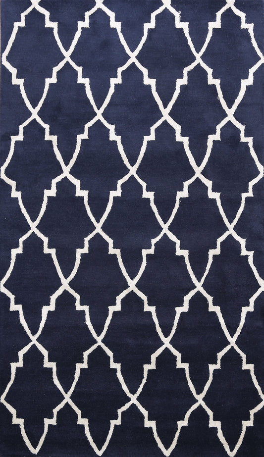 Modern Trellis Oriental Area Rug 5x8