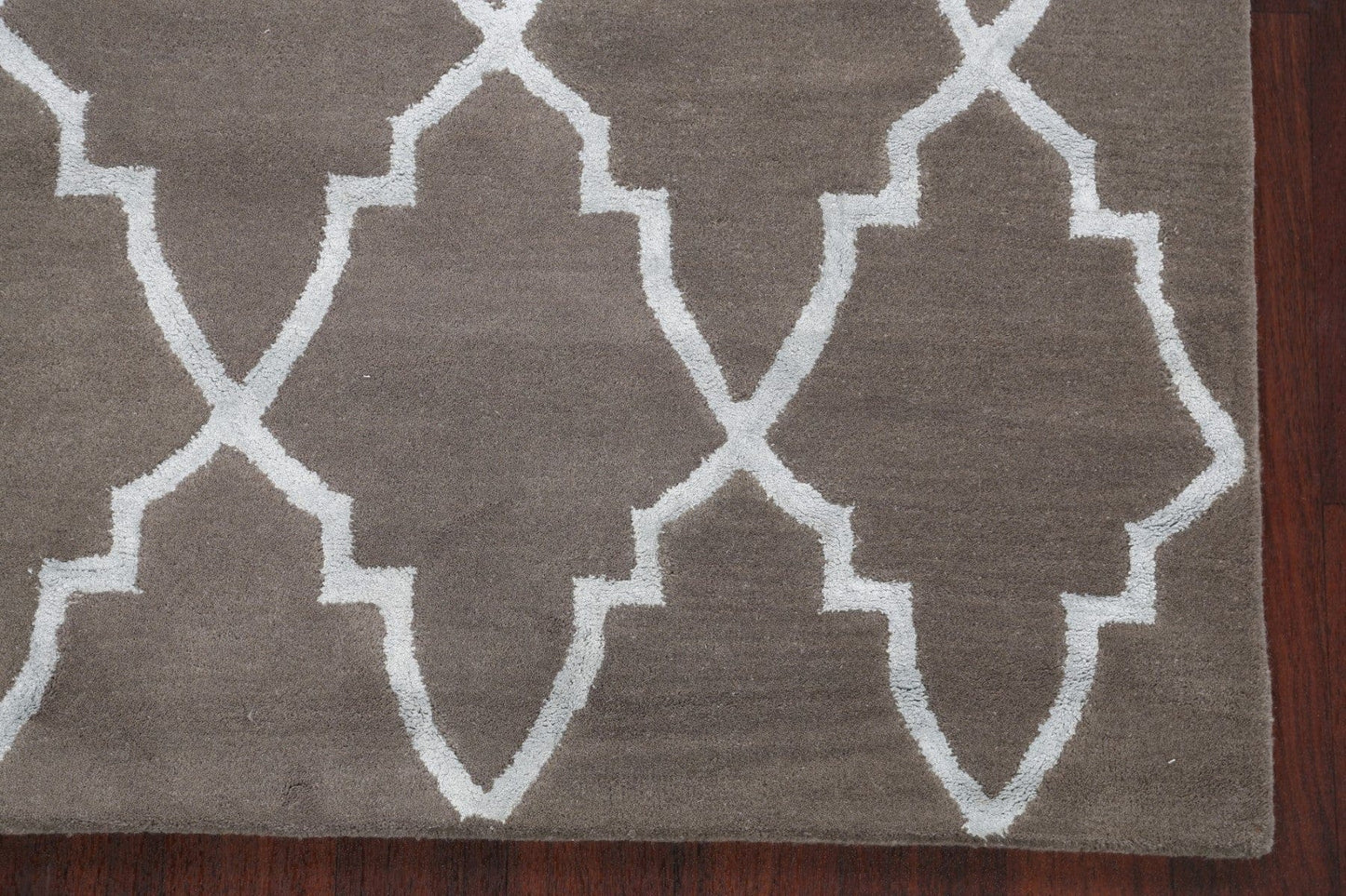 Modern Trellis Oriental Area Rug 5x8