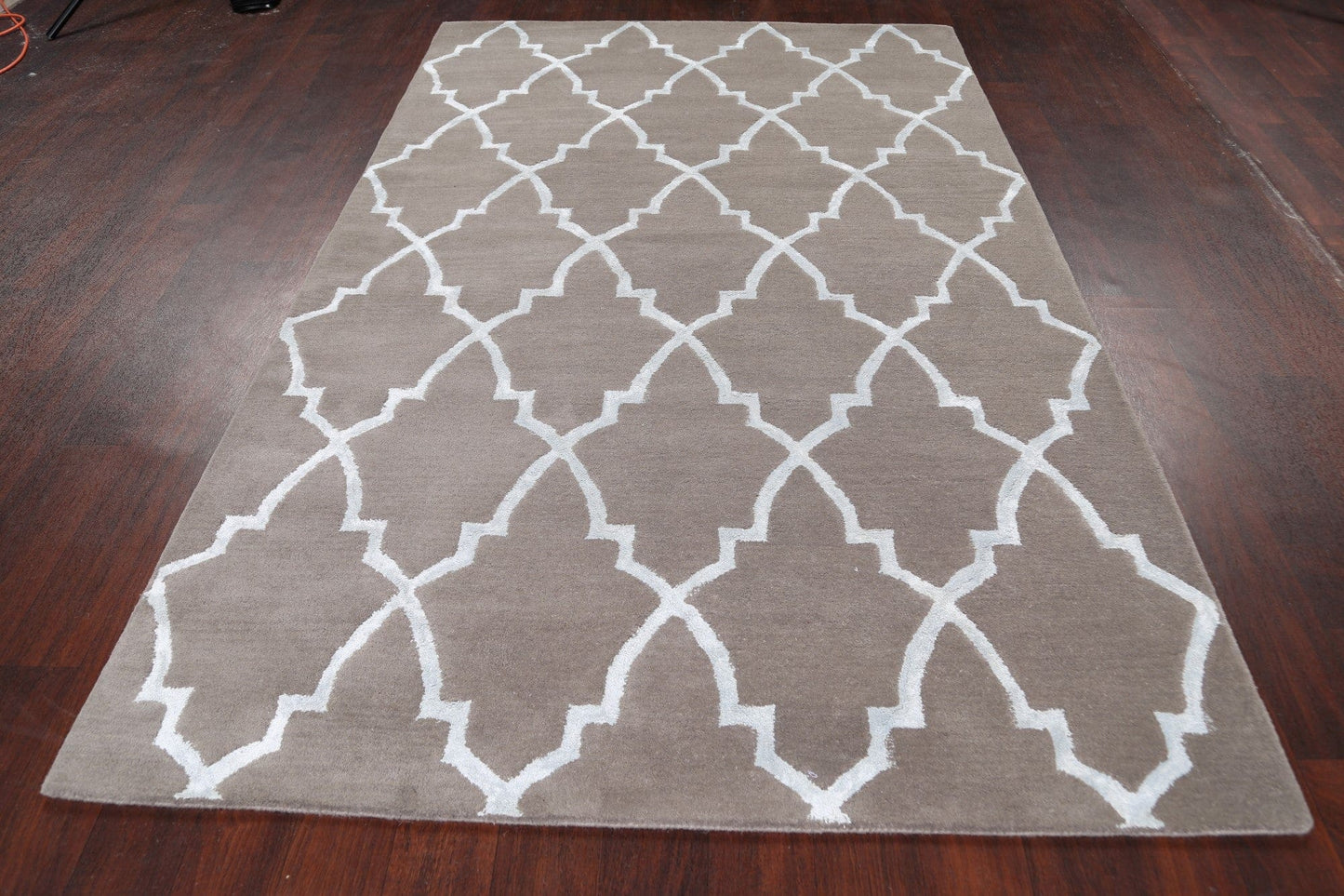 Modern Trellis Oriental Area Rug 5x8