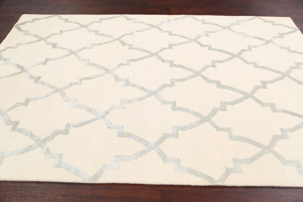 Modern Trellis Oriental Area Rug 5x8