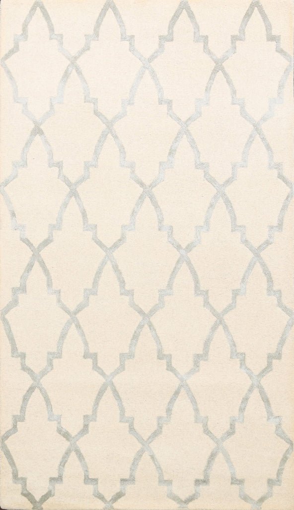 Modern Trellis Oriental Area Rug 5x8