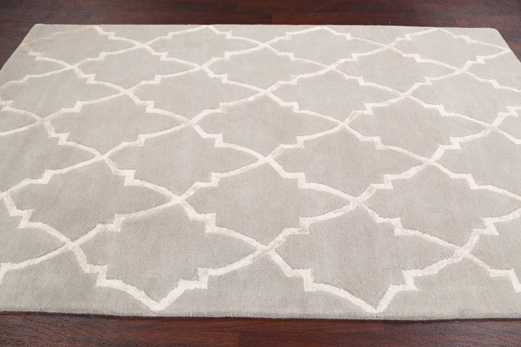 Modern Trellis Oriental Area Rug 5x8