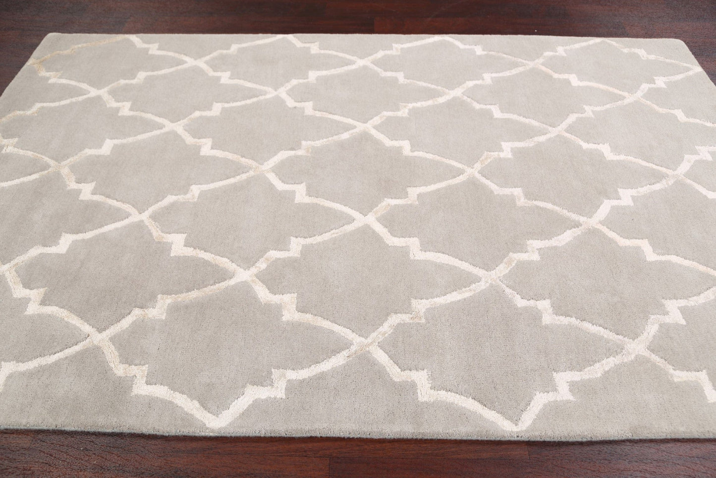 Modern Trellis Oriental Area Rug 5x8