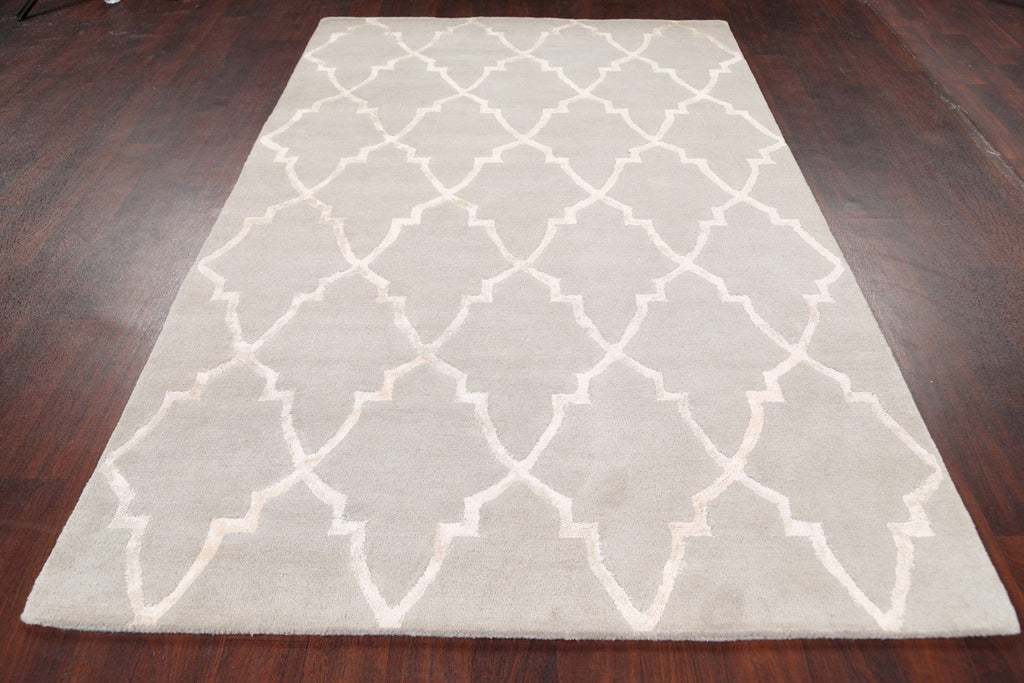 Modern Trellis Oriental Area Rug 5x8