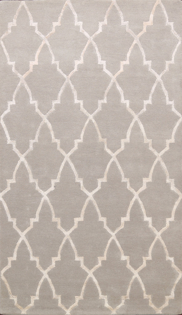 Modern Trellis Oriental Area Rug 5x8