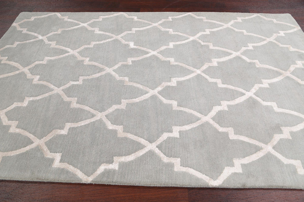 Modern Trellis Oriental Area Rug 5x8