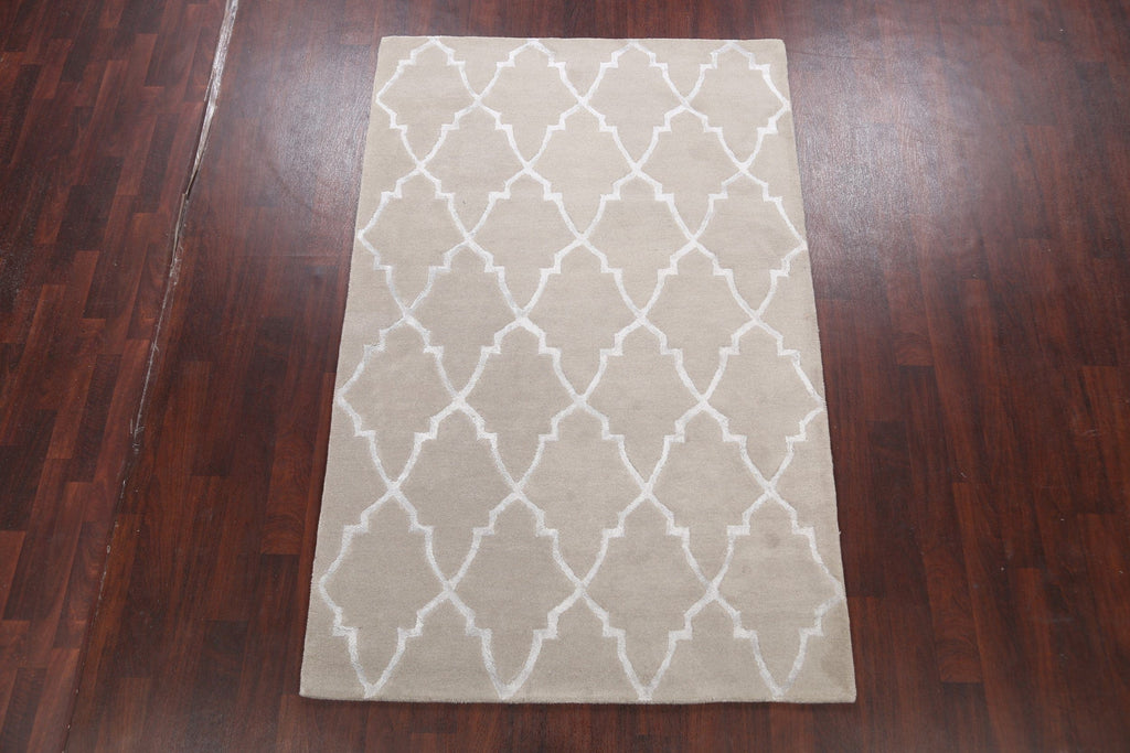 Modern Trellis Oriental Area Rug 5x8