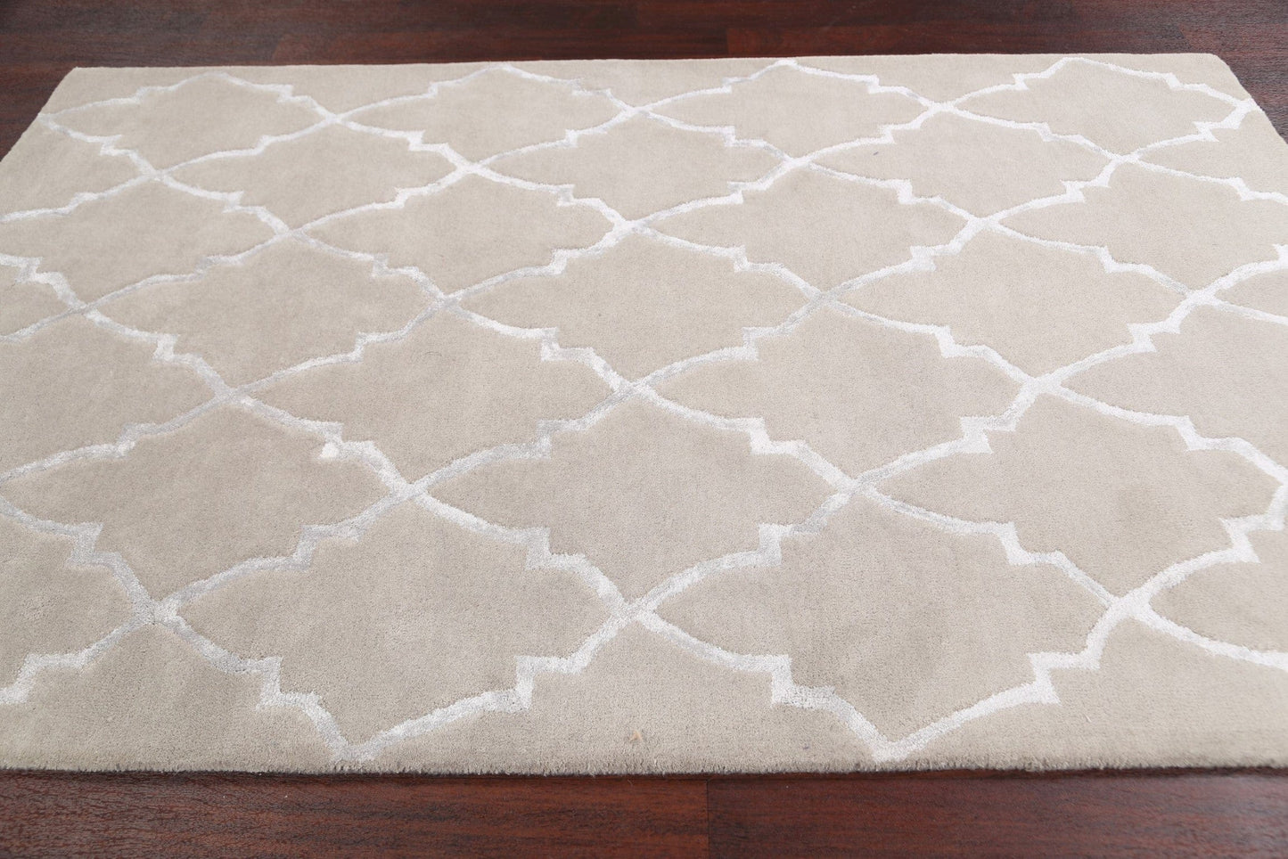 Modern Trellis Oriental Area Rug 5x8