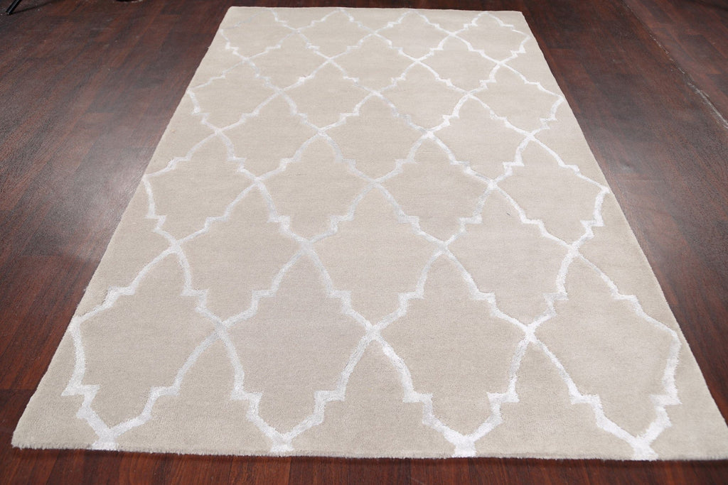 Modern Trellis Oriental Area Rug 5x8