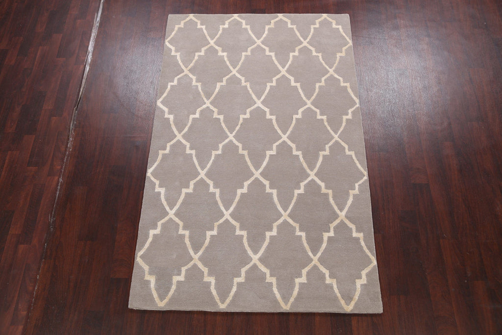 Modern Trellis Oriental Area Rug 5x8