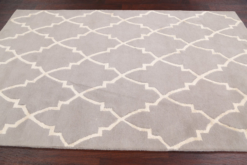 Modern Trellis Oriental Area Rug 5x8