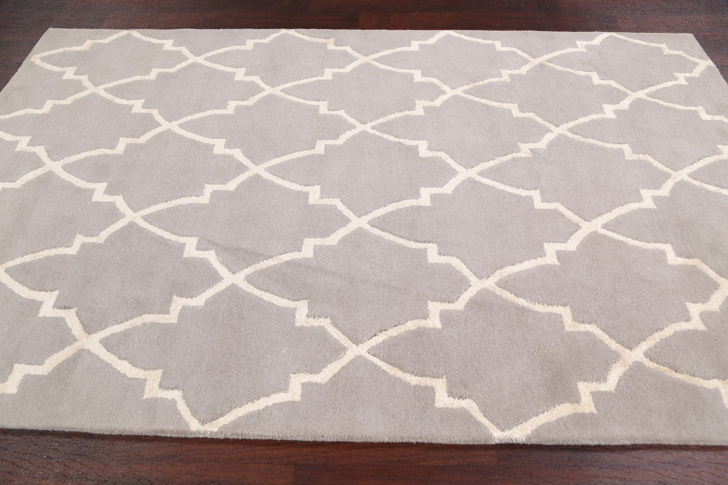 Modern Trellis Oriental Area Rug 5x8