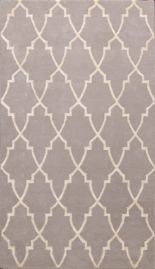 Modern Trellis Oriental Area Rug 5x8