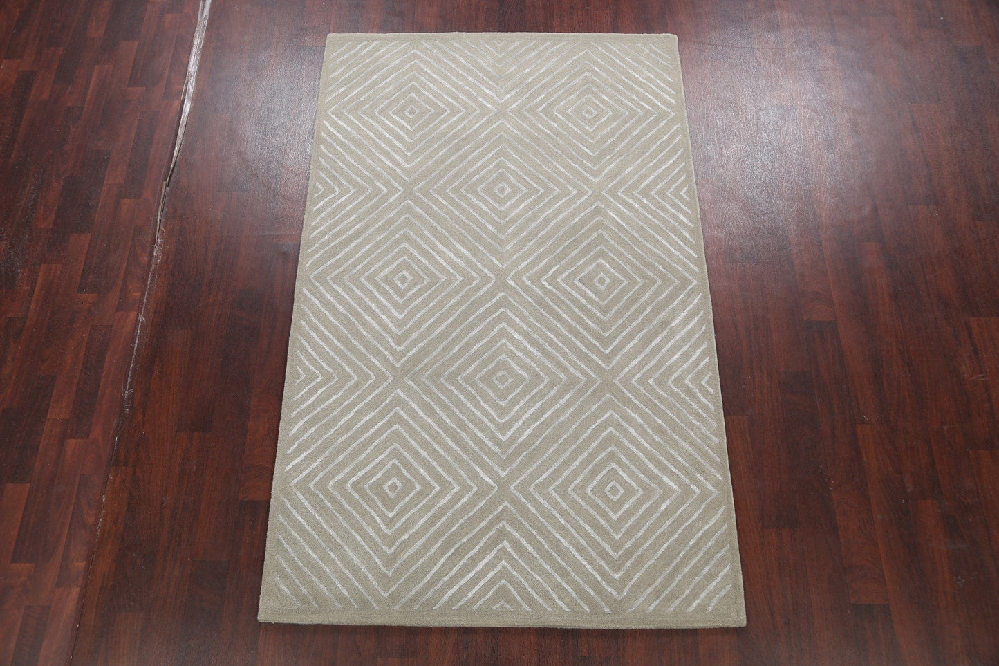 Modern Trellis Oriental Area Rug 5x8