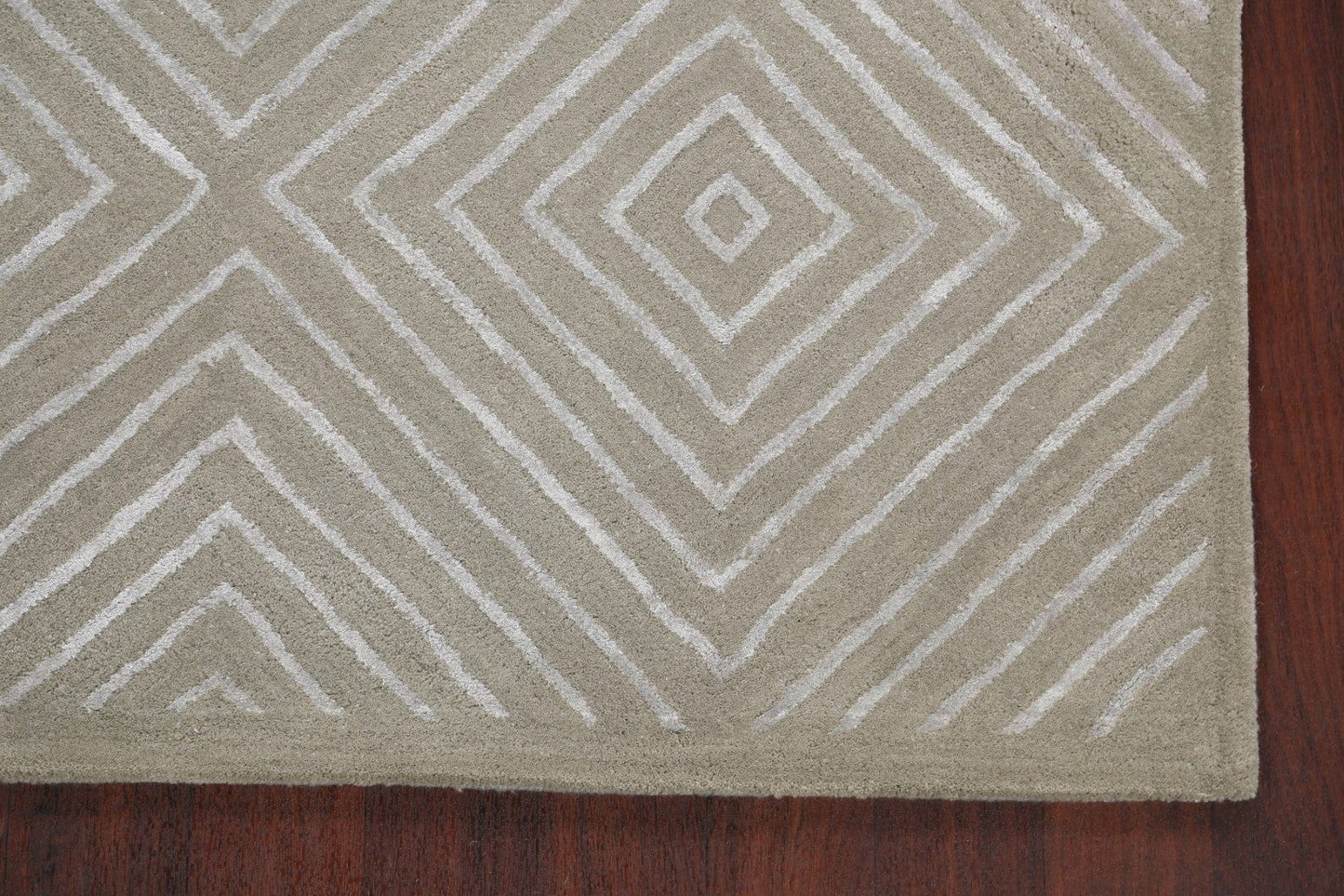 Modern Trellis Oriental Area Rug 5x8