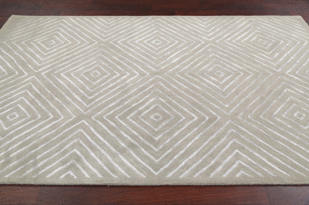 Modern Trellis Oriental Area Rug 5x8