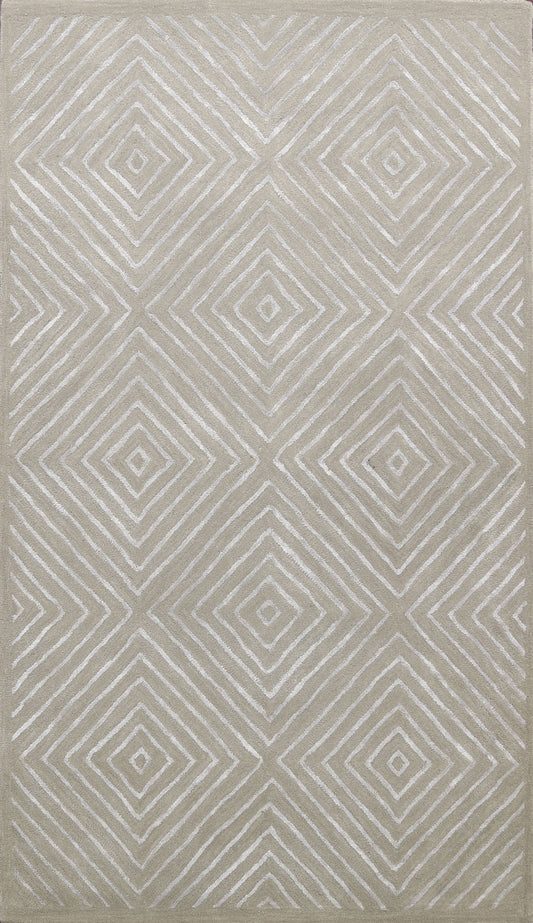 Modern Trellis Oriental Area Rug 5x8