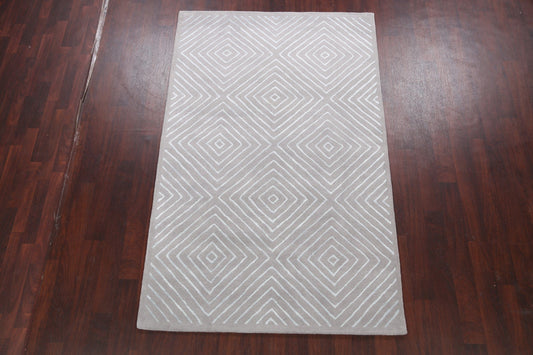 Modern Trellis Oriental Area Rug 5x8