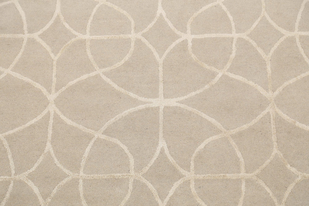 Modern Trellis Oriental Area Rug 5x8