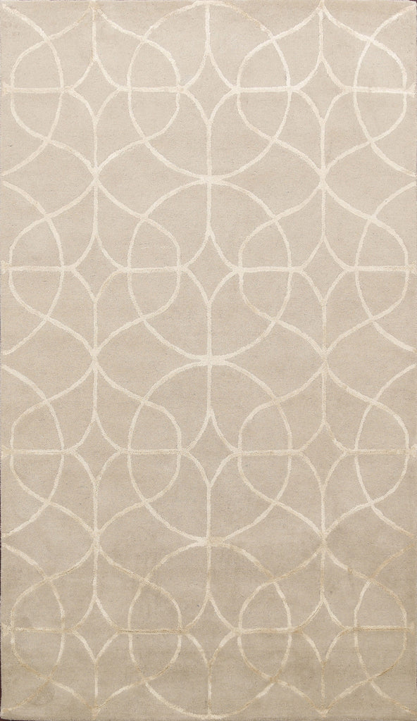 Modern Trellis Oriental Area Rug 5x8