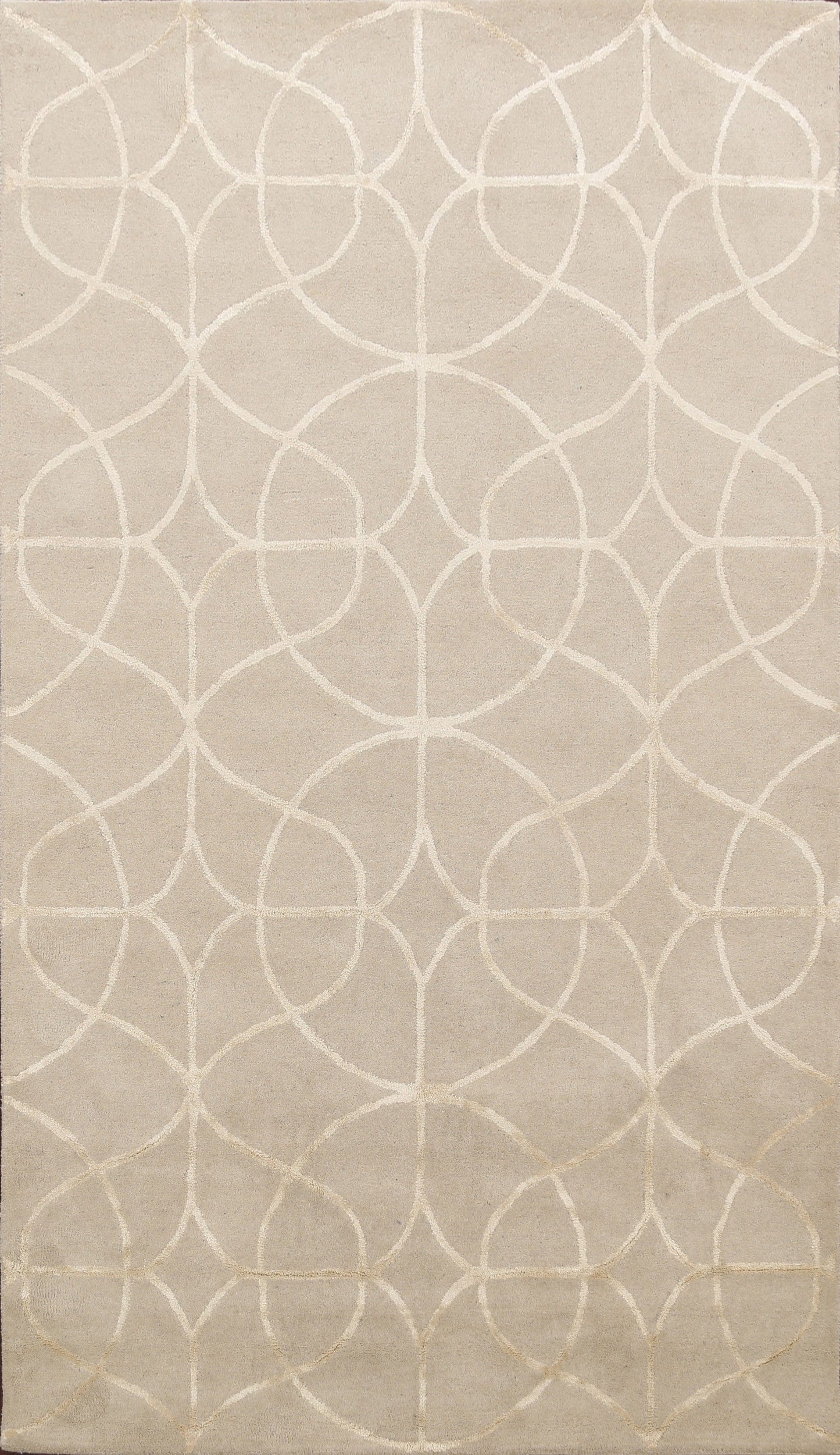 Modern Trellis Oriental Area Rug 5x8