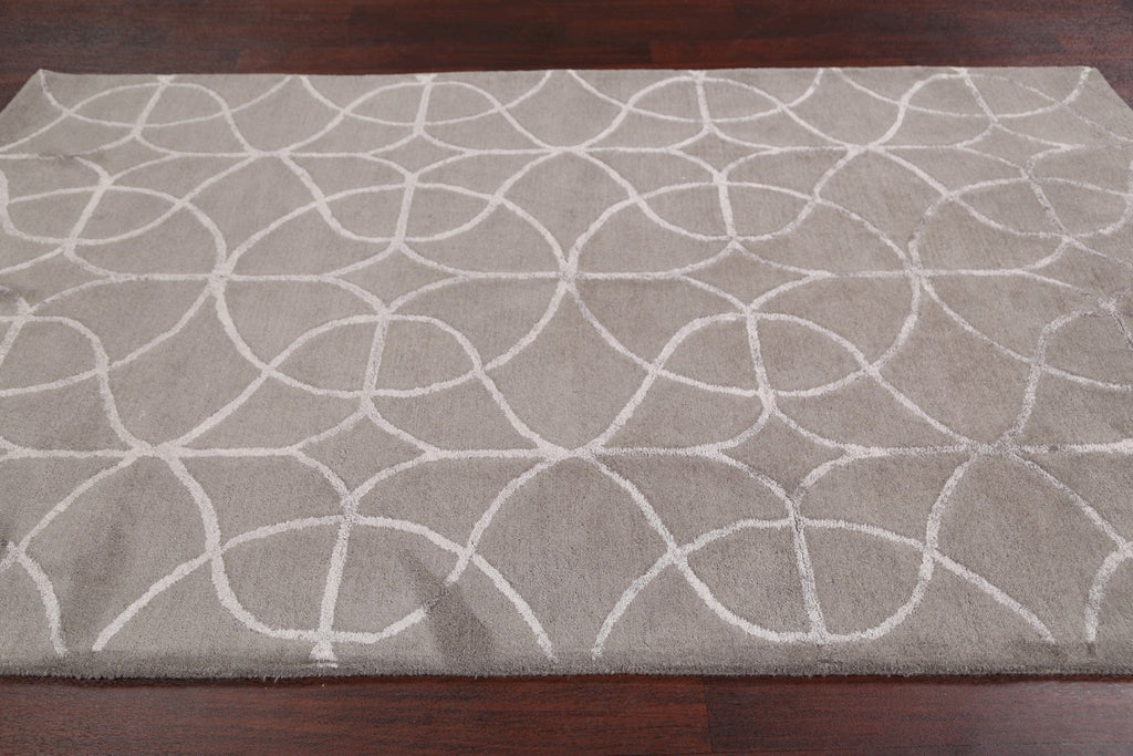 Modern Trellis Oriental Area Rug 5x8