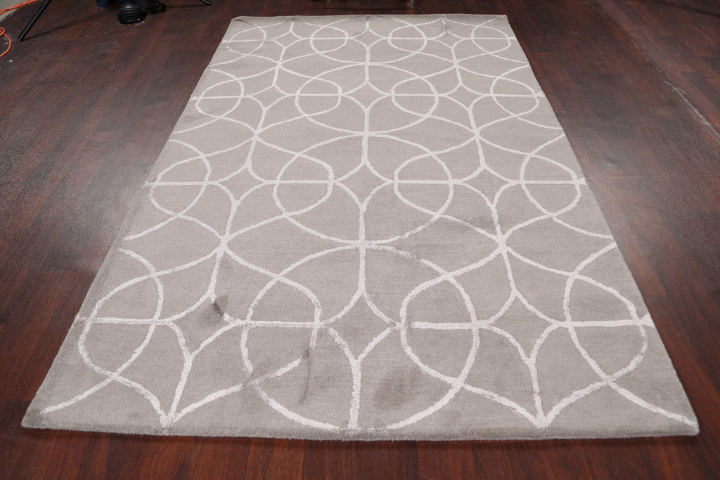 Modern Trellis Oriental Area Rug 5x8