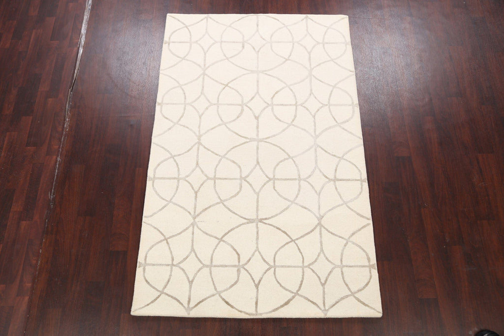 Modern Trellis Oriental Area Rug 5x8