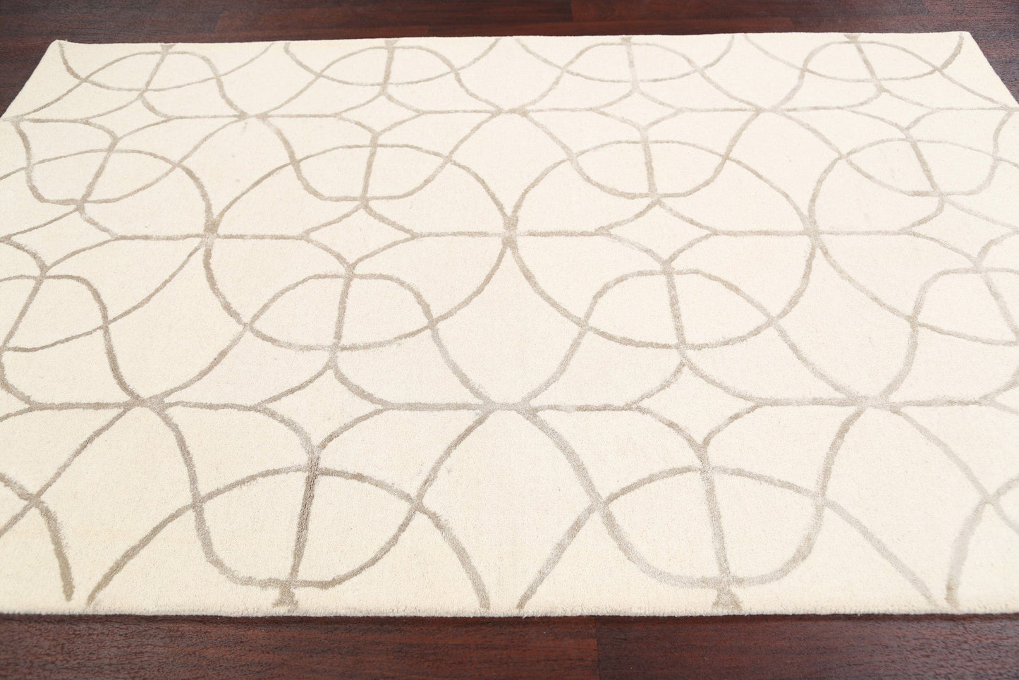 Modern Trellis Oriental Area Rug 5x8